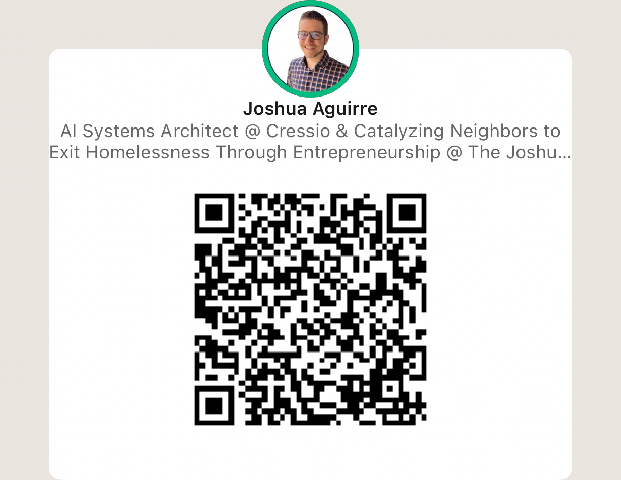 Joshua Aguirre LinkedIn QR code